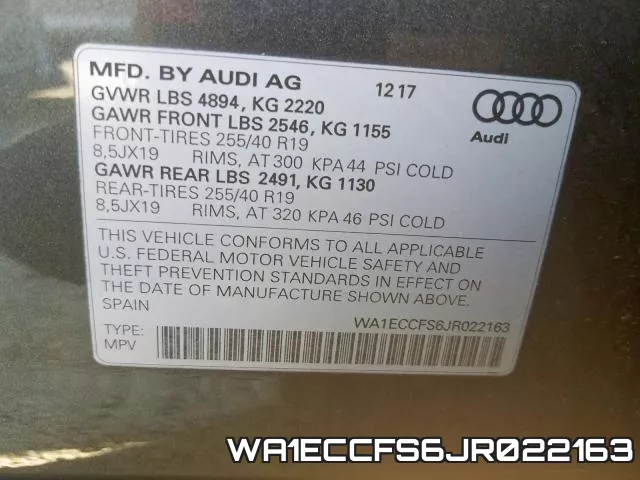 WA1ECCFS6JR022163 фото 2