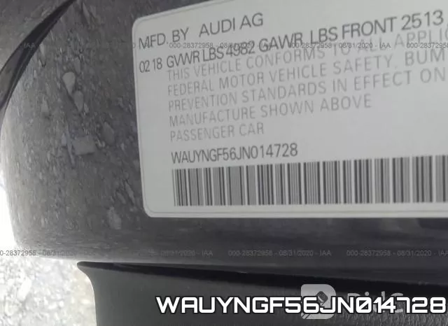 WAUYNGF56JN014728 фото 10