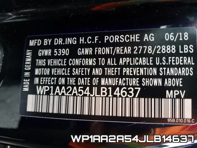 WP1AA2A54JLB14637 фото 2