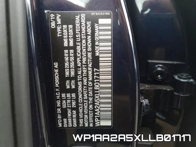 WP1AA2A5XLLB01717 фото 2