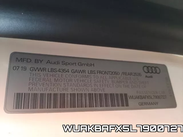 WUAKBAFX5L7900727 фото 2