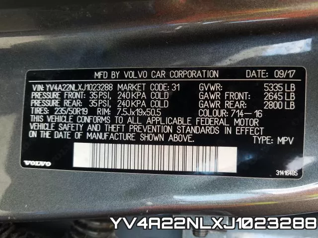 YV4A22NLXJ1023288 фото 2
