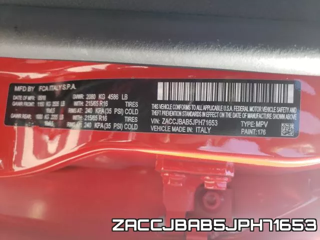 ZACCJBAB5JPH71653 фото 2