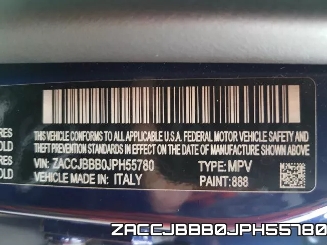 ZACCJBBB0JPH55780 фото 2