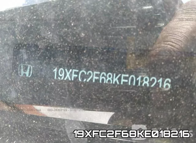 19XFC2F68KE018216 фото 10