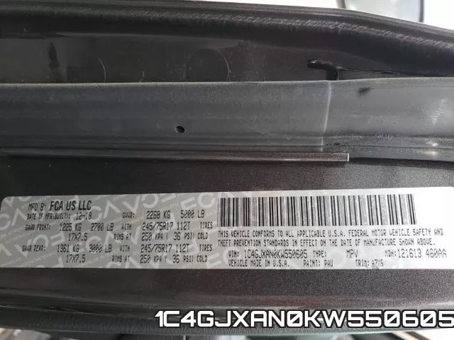 1C4GJXAN0KW550605 фото 2