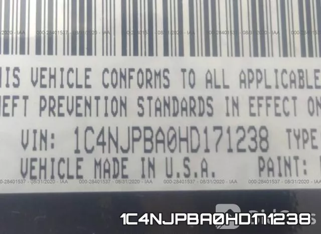1C4NJPBA0HD171238 фото 10