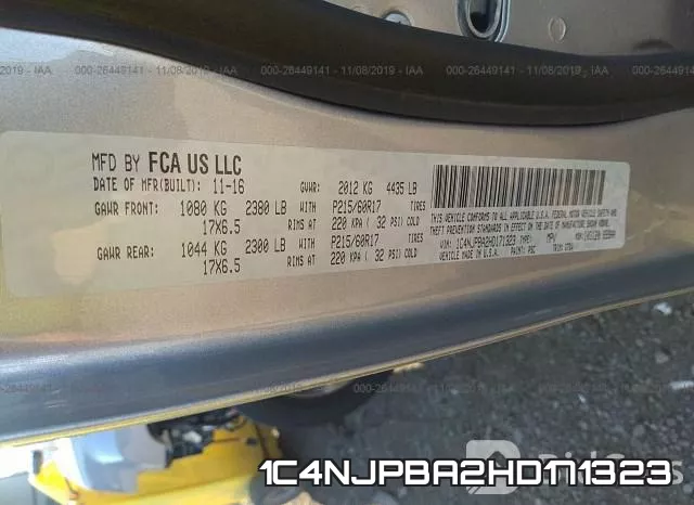1C4NJPBA2HD171323 фото 10