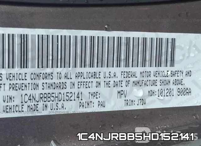 1C4NJRBB5HD152141 фото 10