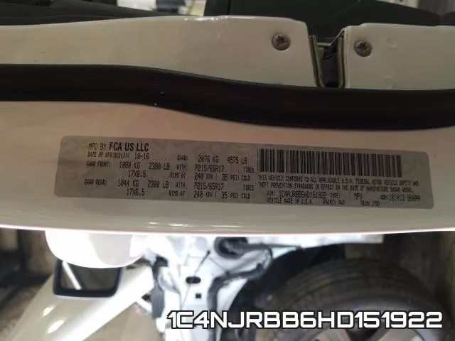 1C4NJRBB6HD151922 фото 2
