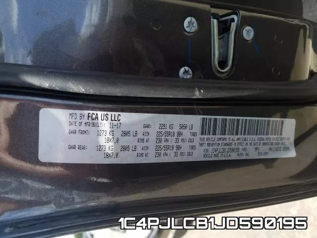 1C4PJLCB1JD590195 фото 2