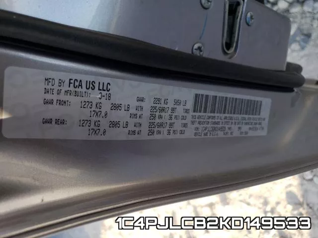 1C4PJLCB2KD149533 фото 2