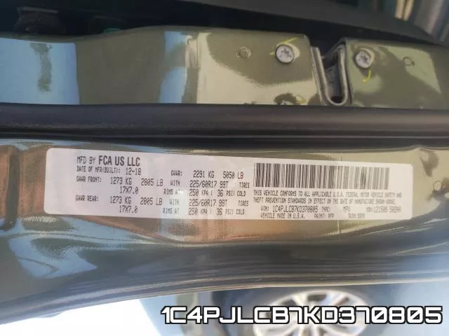 1C4PJLCB7KD370805 фото 2