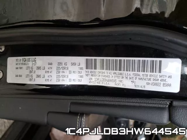 1C4PJLDB3HW644545 фото 2