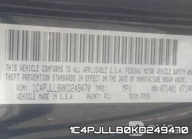 1C4PJLLB0KD249470 фото 10