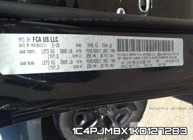 1C4PJMBX1KD127283 фото 10