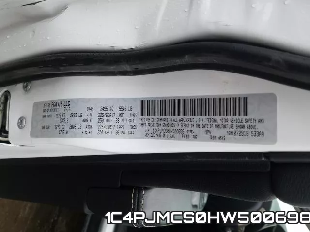 1C4PJMCS0HW500698 фото 2