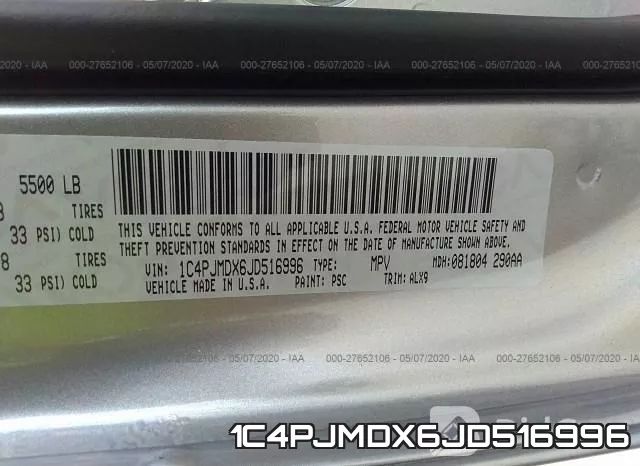 1C4PJMDX6JD516996 фото 10
