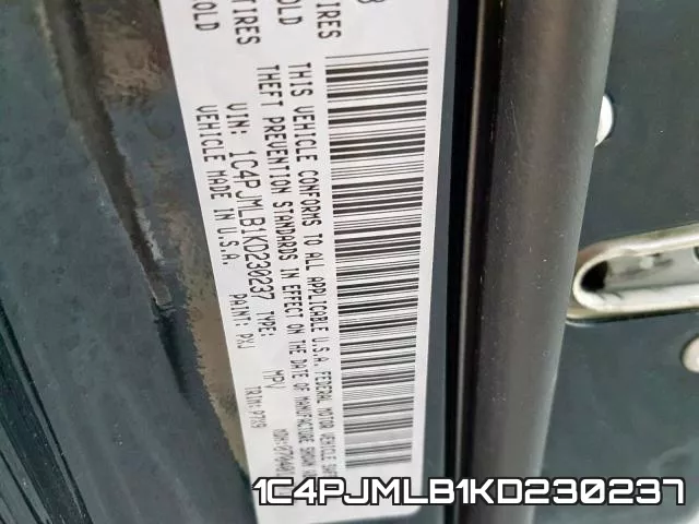 1C4PJMLB1KD230237 фото 2