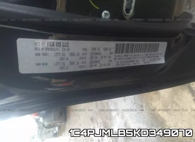 1C4PJMLB5KD349070 фото 10