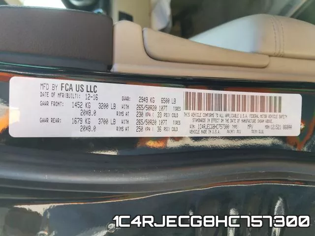 1C4RJECG8HC757300 фото 2