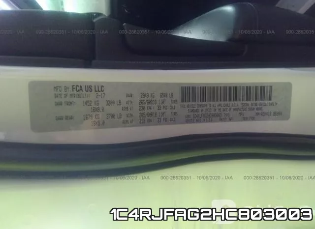 1C4RJFAG2HC803003 фото 10