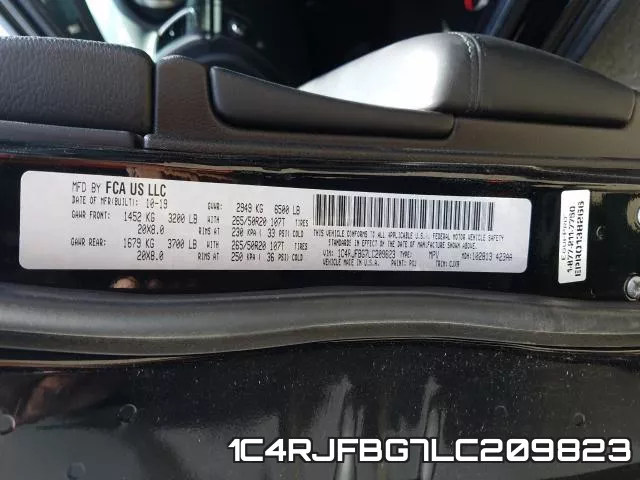 1C4RJFBG7LC209823 фото 2