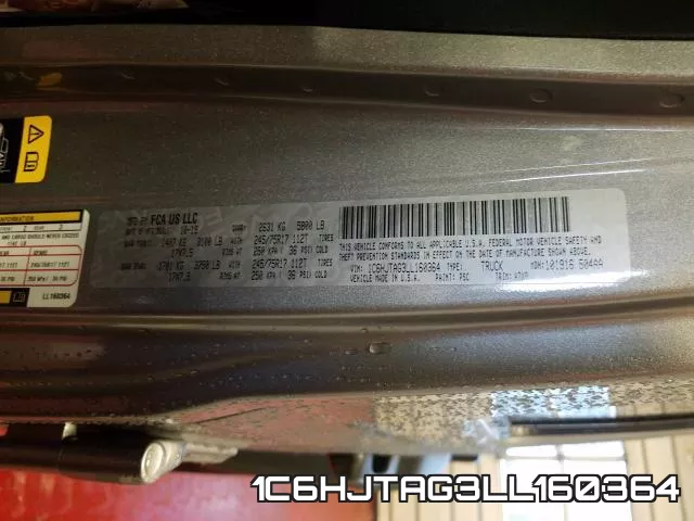 1C6HJTAG3LL160364 фото 2