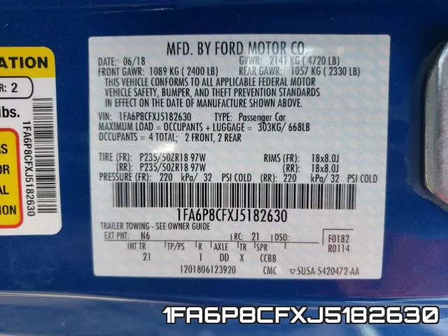 1FA6P8CFXJ5182630 фото 2