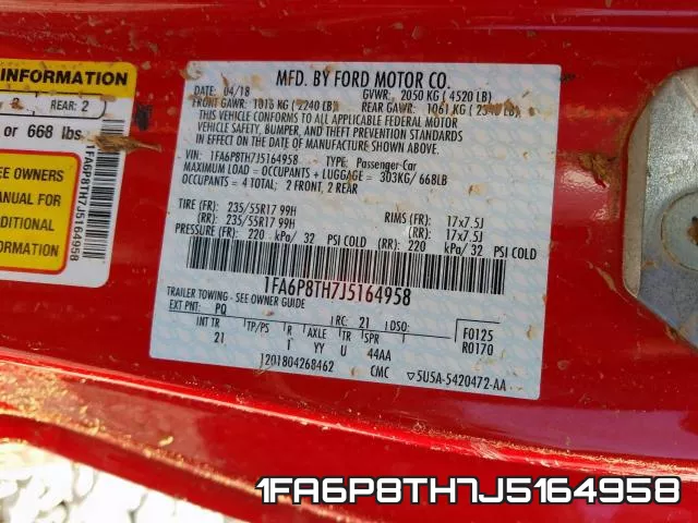 1FA6P8TH7J5164958 фото 2