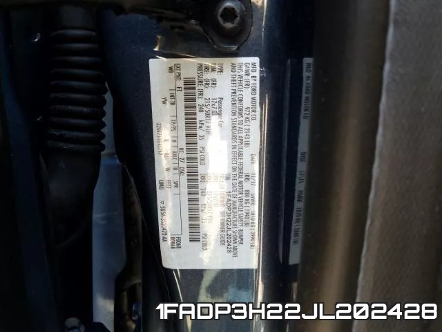 1FADP3H22JL202428 фото 2
