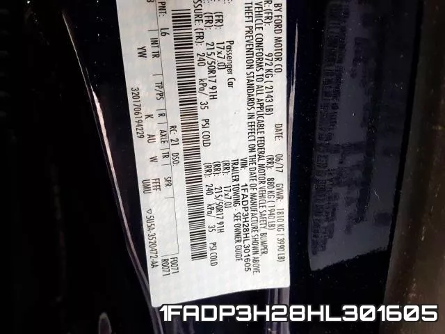 1FADP3H28HL301605 фото 2