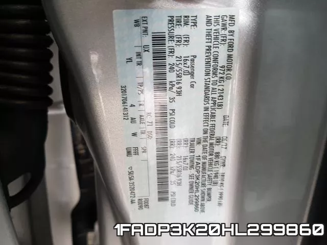 1FADP3K20HL299860 фото 2
