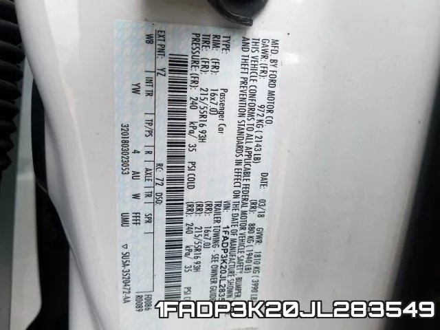 1FADP3K20JL283549 фото 2