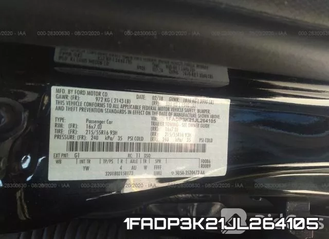1FADP3K21JL264105 фото 10