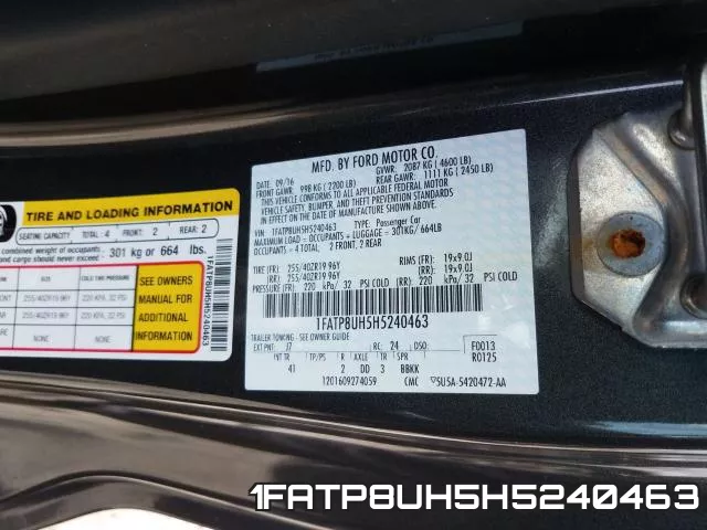 1FATP8UH5H5240463 фото 2