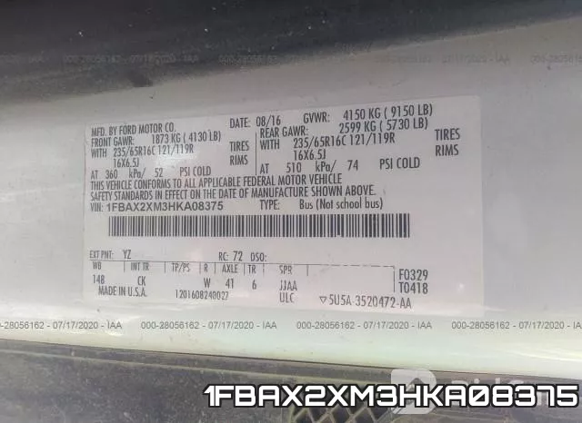 1FBAX2XM3HKA08375 фото 10
