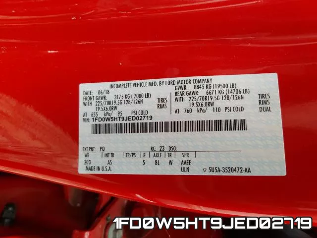 1FD0W5HT9JED02719 фото 2