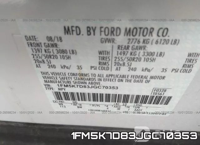 1FM5K7D83JGC70353 фото 10