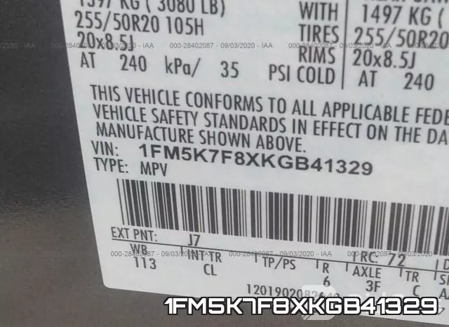 1FM5K7F8XKGB41329 фото 10