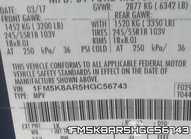1FM5K8AR5HGC56743 фото 10