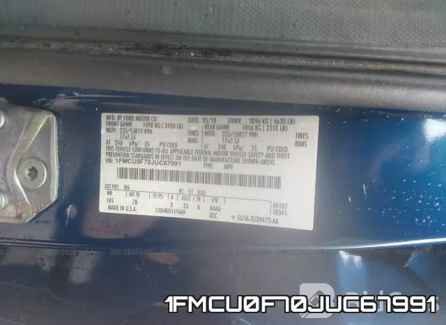 1FMCU0F70JUC67991 фото 10