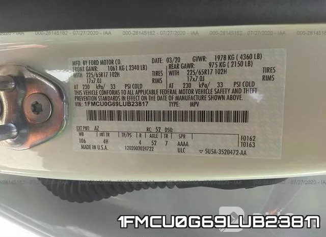 1FMCU0G69LUB23817 фото 10