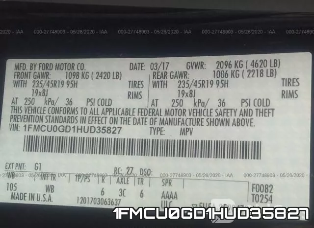 1FMCU0GD1HUD35827 фото 10