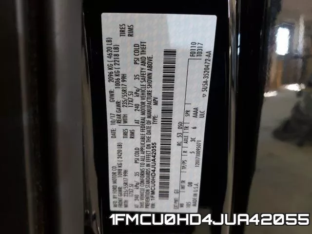 1FMCU0HD4JUA42055 фото 2