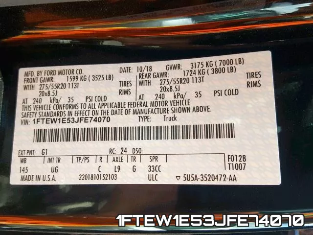 1FTEW1E53JFE74070 фото 2