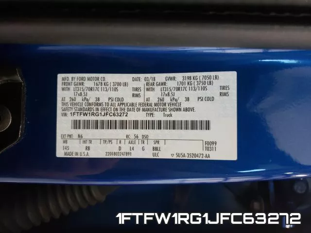 1FTFW1RG1JFC63272 фото 2