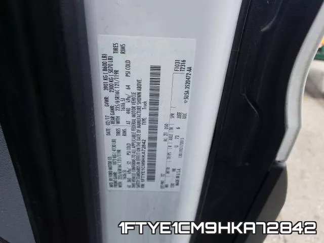 1FTYE1CM9HKA72842 фото 2