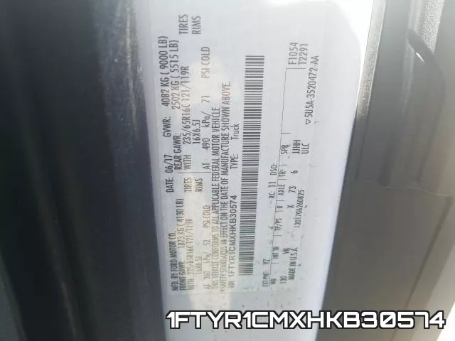 1FTYR1CMXHKB30574 фото 2