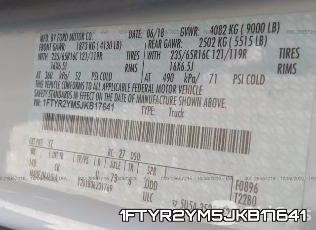 1FTYR2YM5JKB17641 фото 10